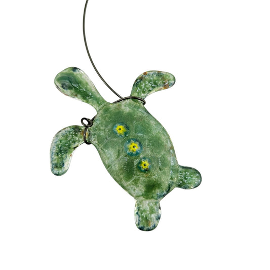 Fused Glass Sea Turtle Suncatcher