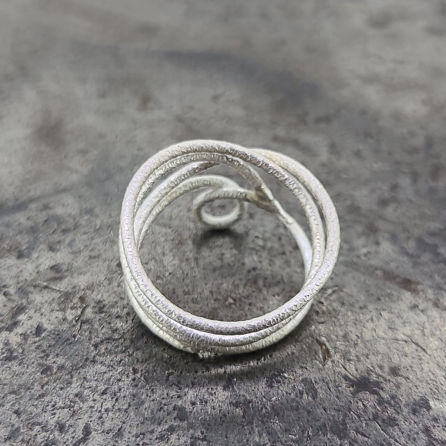 Handmade Sterling Silver Crossover Ring