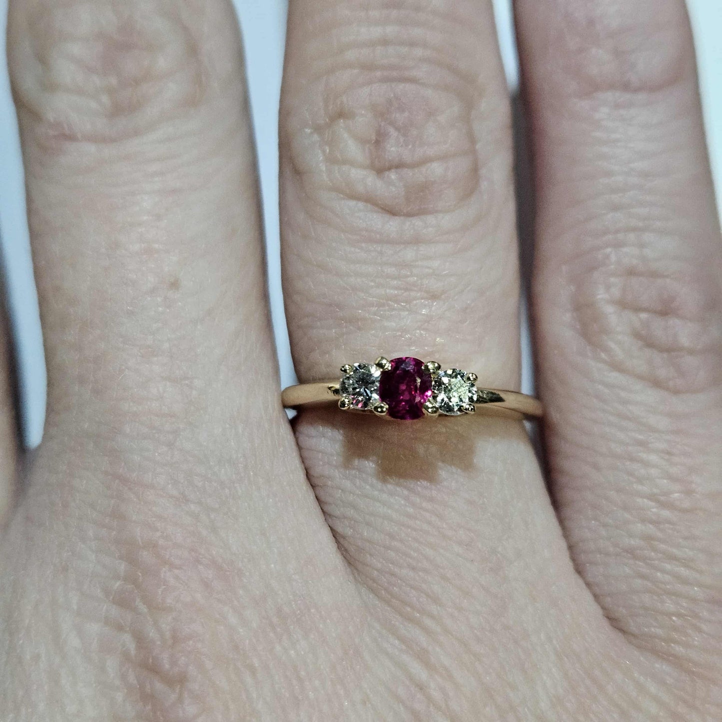 14k Ruby and diamond Ring