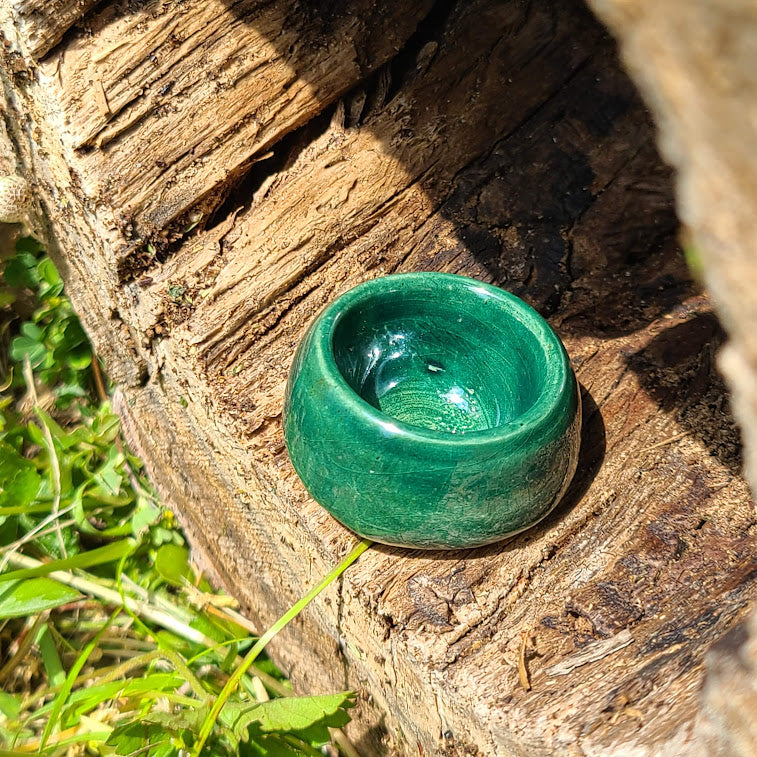 Handmade Jade Green Glaze Mini Pot