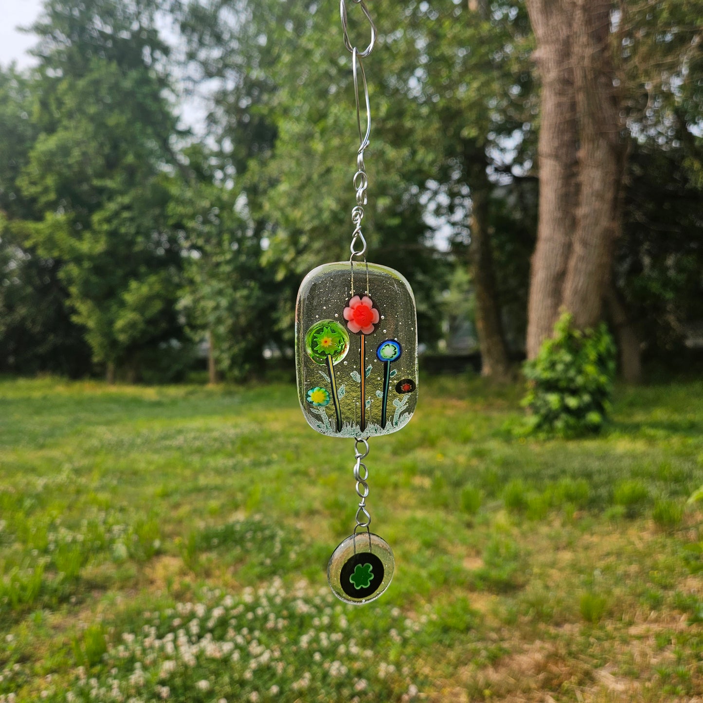 Fused Glass Hanging Suncatcher