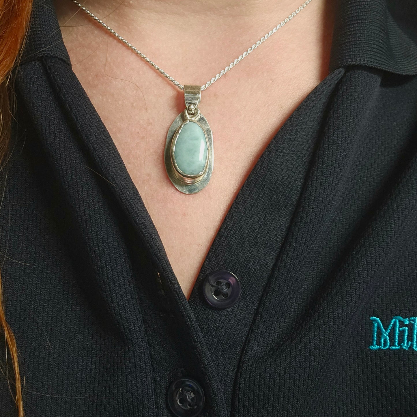 Handmade Sterling Larimar Pendant