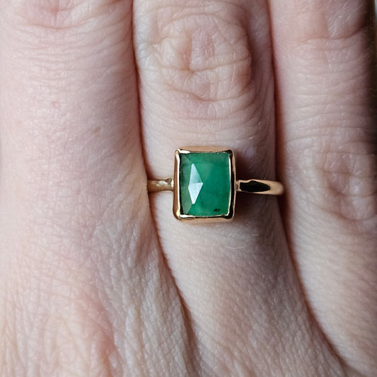 Handmade 14k Emerald Ring