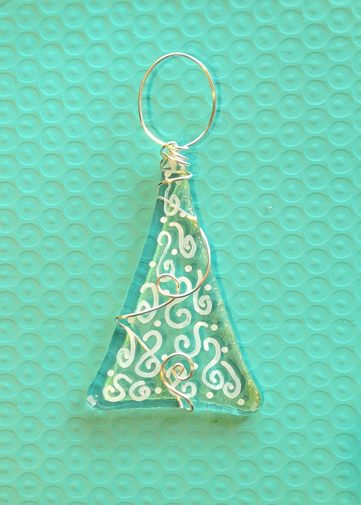 Fused Glass Christmas Tree Ornament