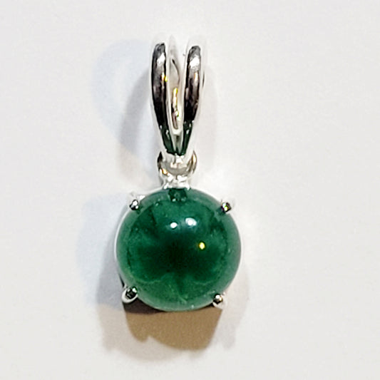 Fused Glass Green Pendant