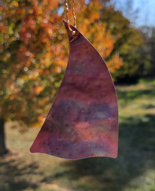 Handmade Flame Painted Tree Ornament