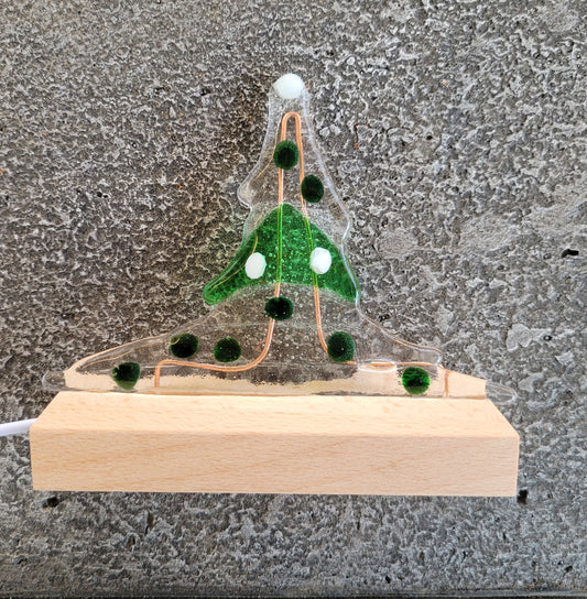 Fused Glass Christmas Tree Decoraton