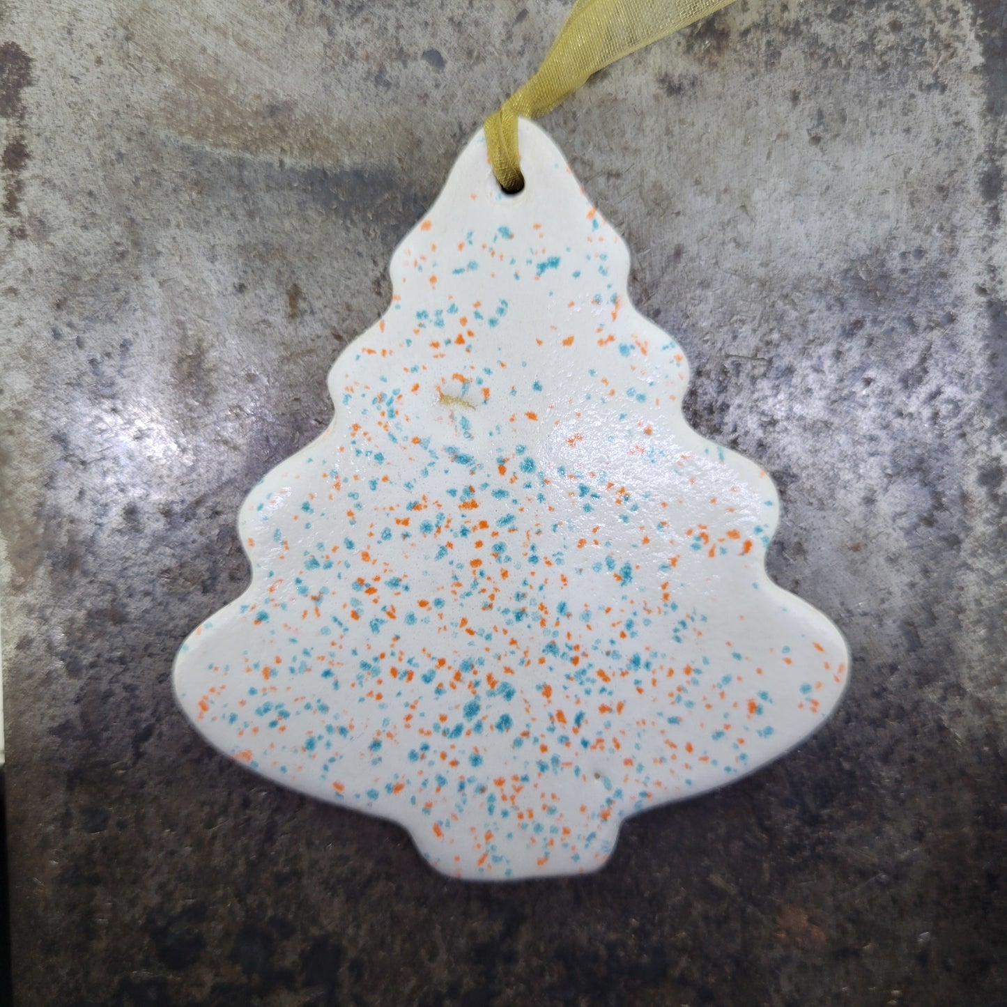 Handmade Speckled Tree ornament