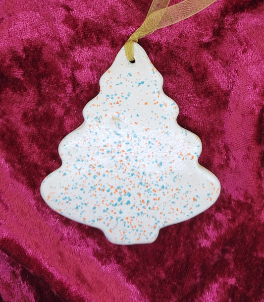 Handmade Speckled Tree ornament