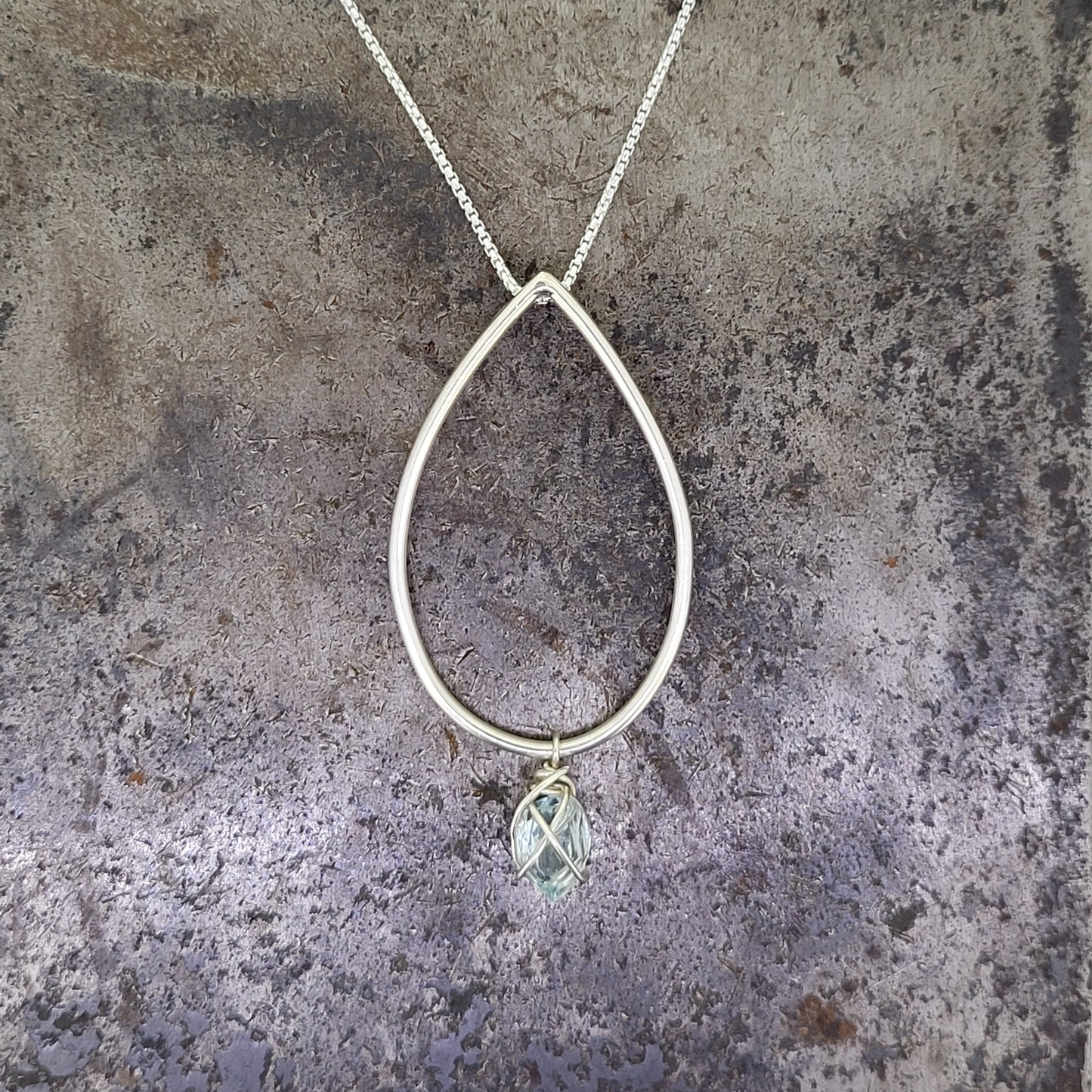 Sterling Blue Topaz Necklace