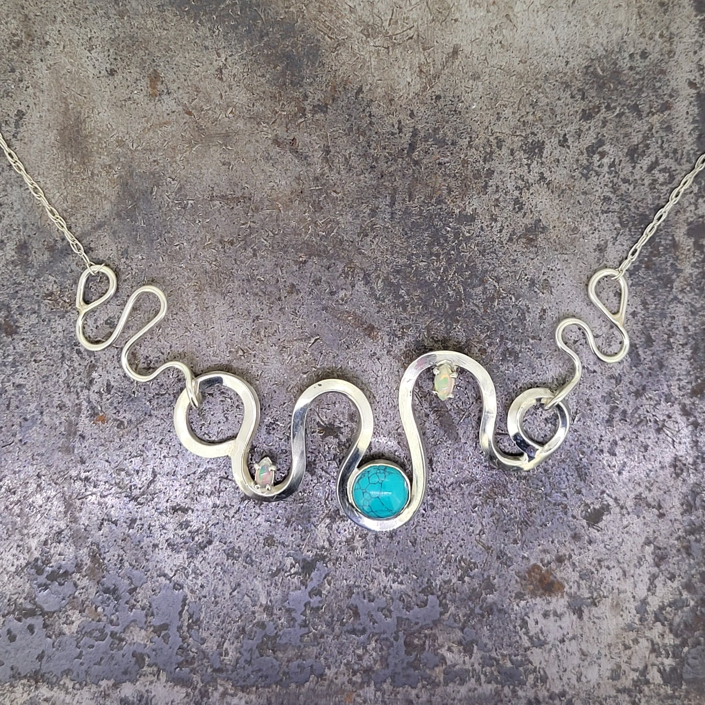 Sterling Multi Stone Necklace