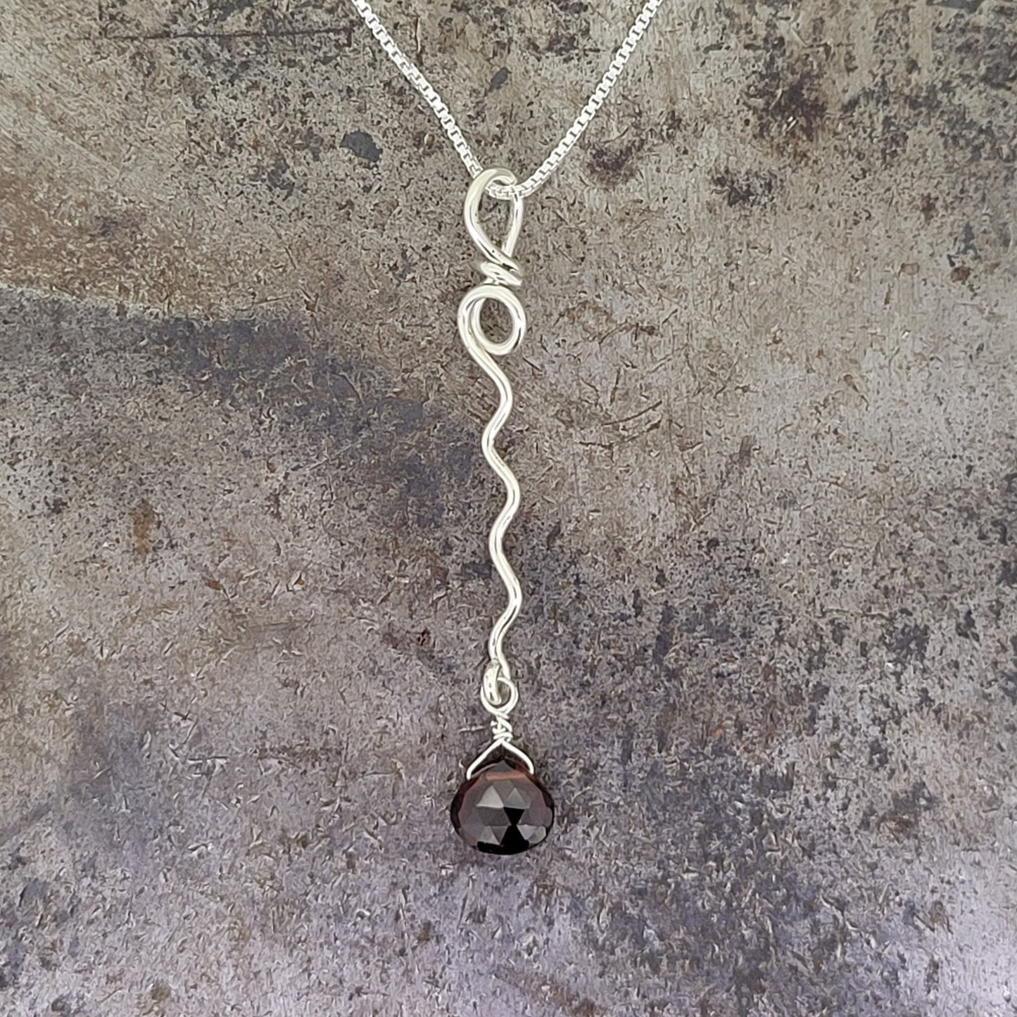 Sterling Garnet Necklace