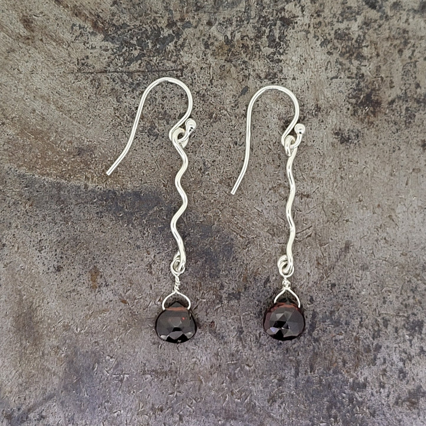 Sterling Garnet Earrings