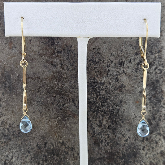 Handmade Blue Topaz Earrings