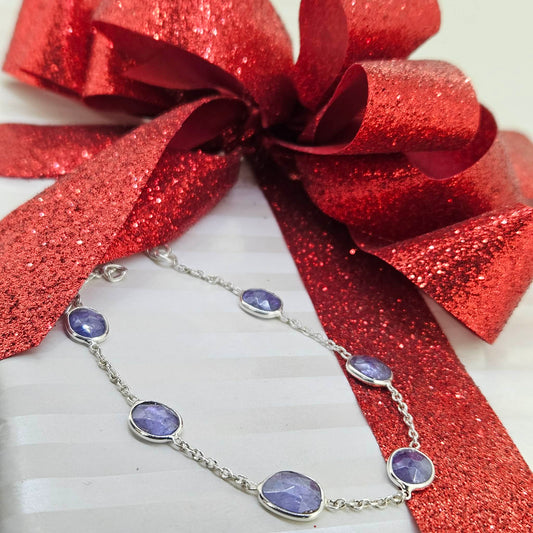 Sterling Silver Tanzanite Bracelet