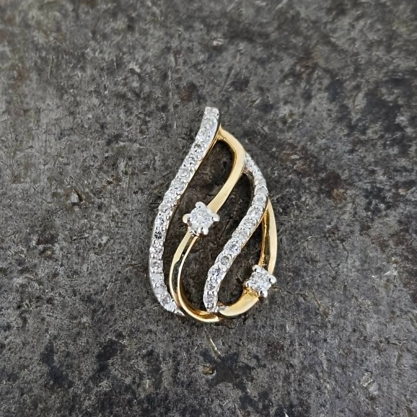 14k Yellow Gold Diamond Pendant *Pendant Only*