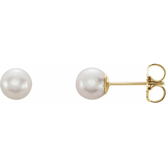 14k 5mm Pearl Stud Earrings