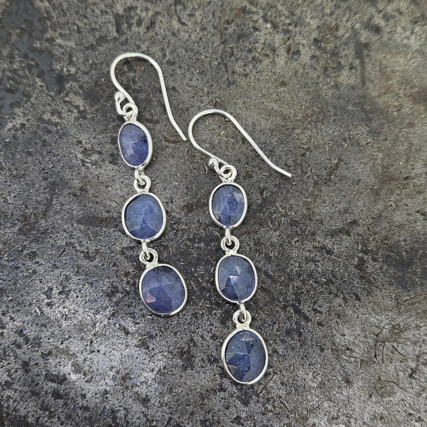 Sterling Silver Tanzanite Earrings