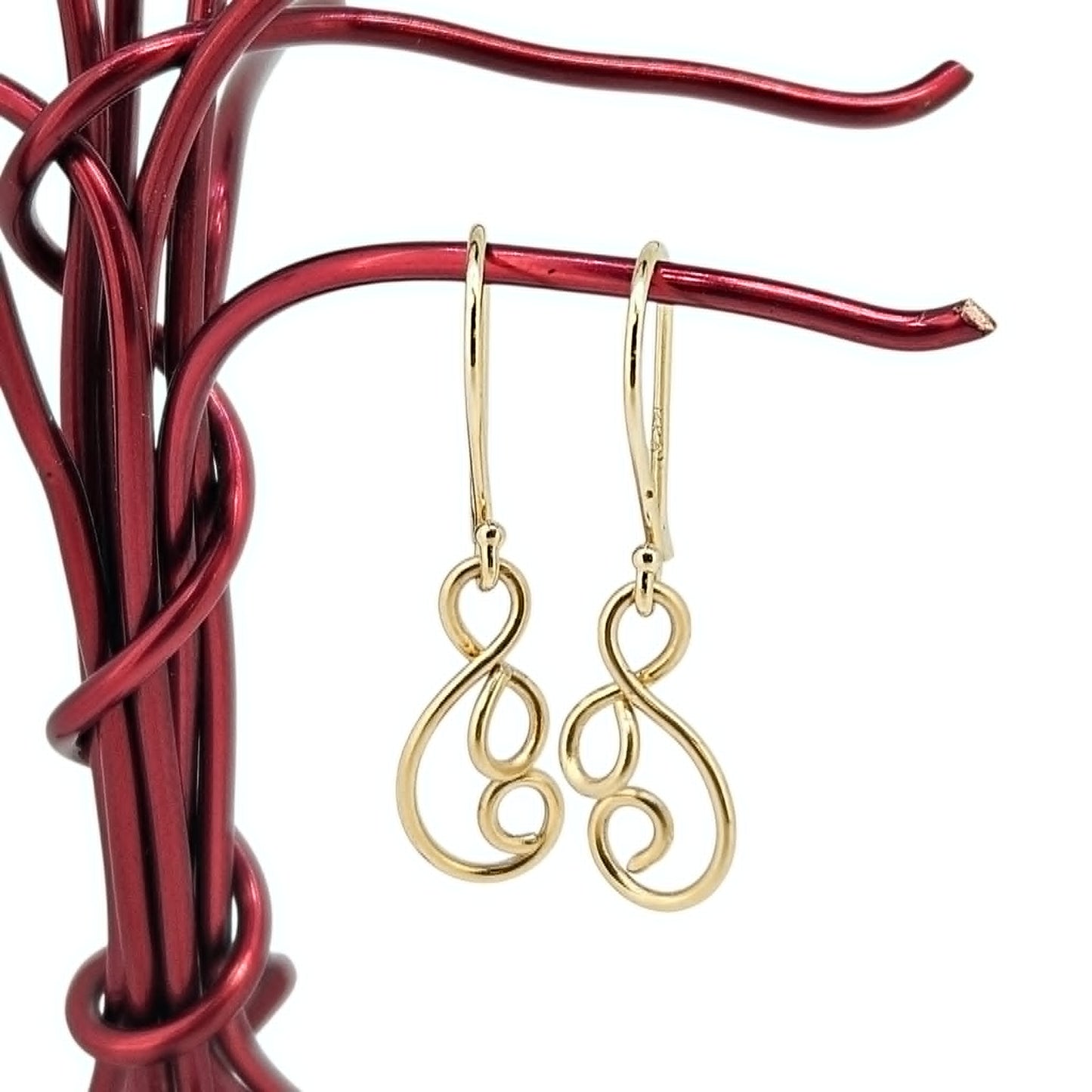 14k Yellow Gold Wire Earrings