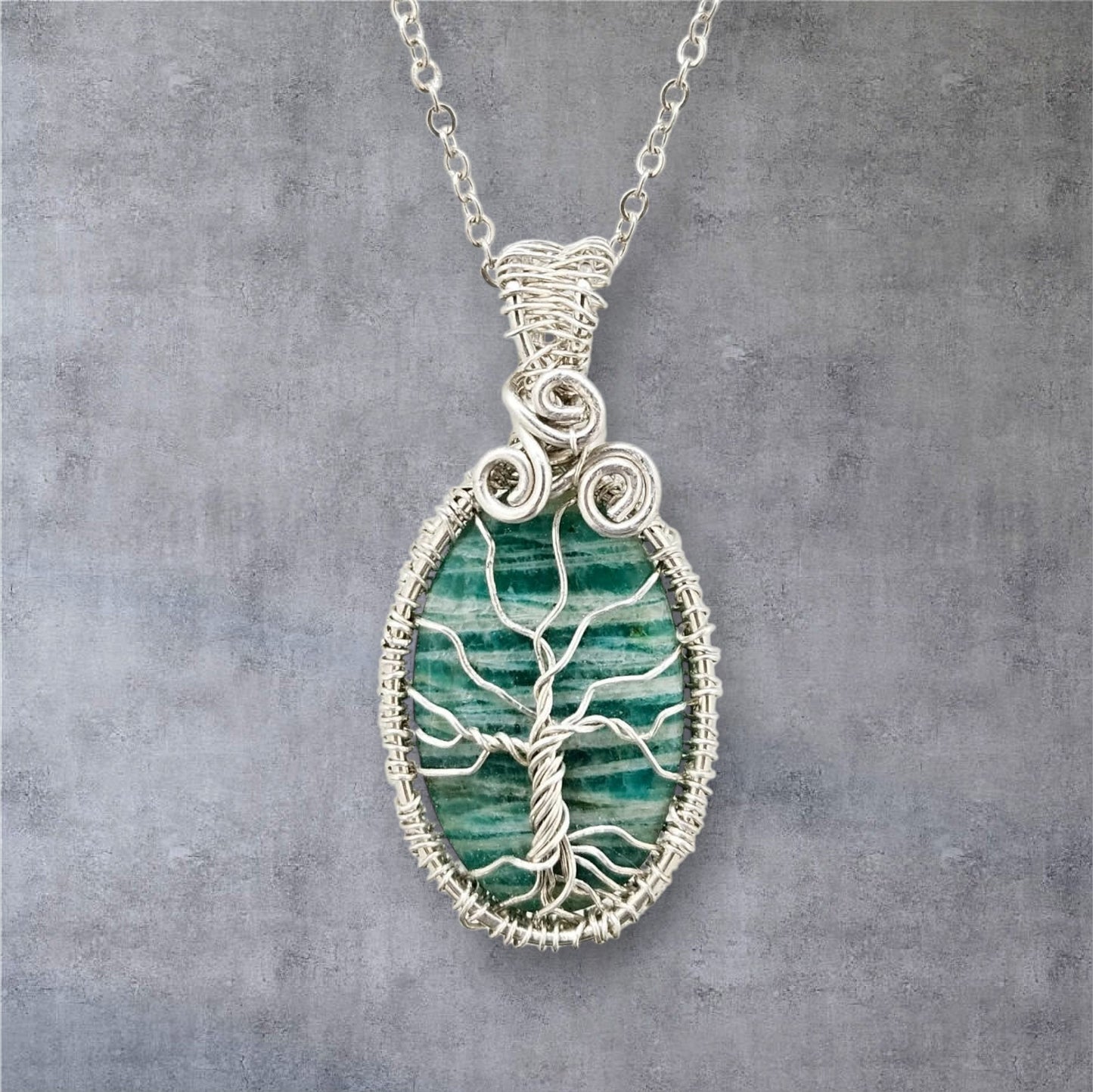 Sterling Silver Handmade Amazonite Necklace