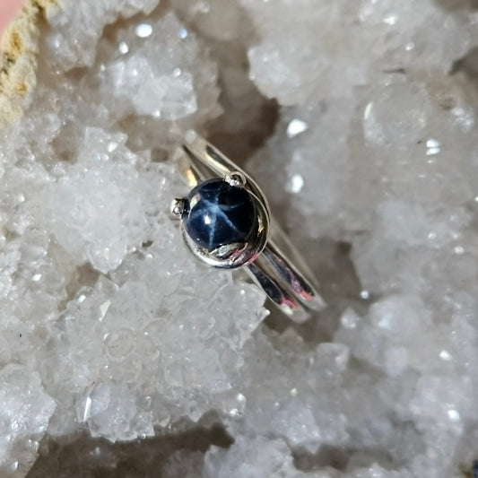 Handmade Sterling Star Sapphire Ring