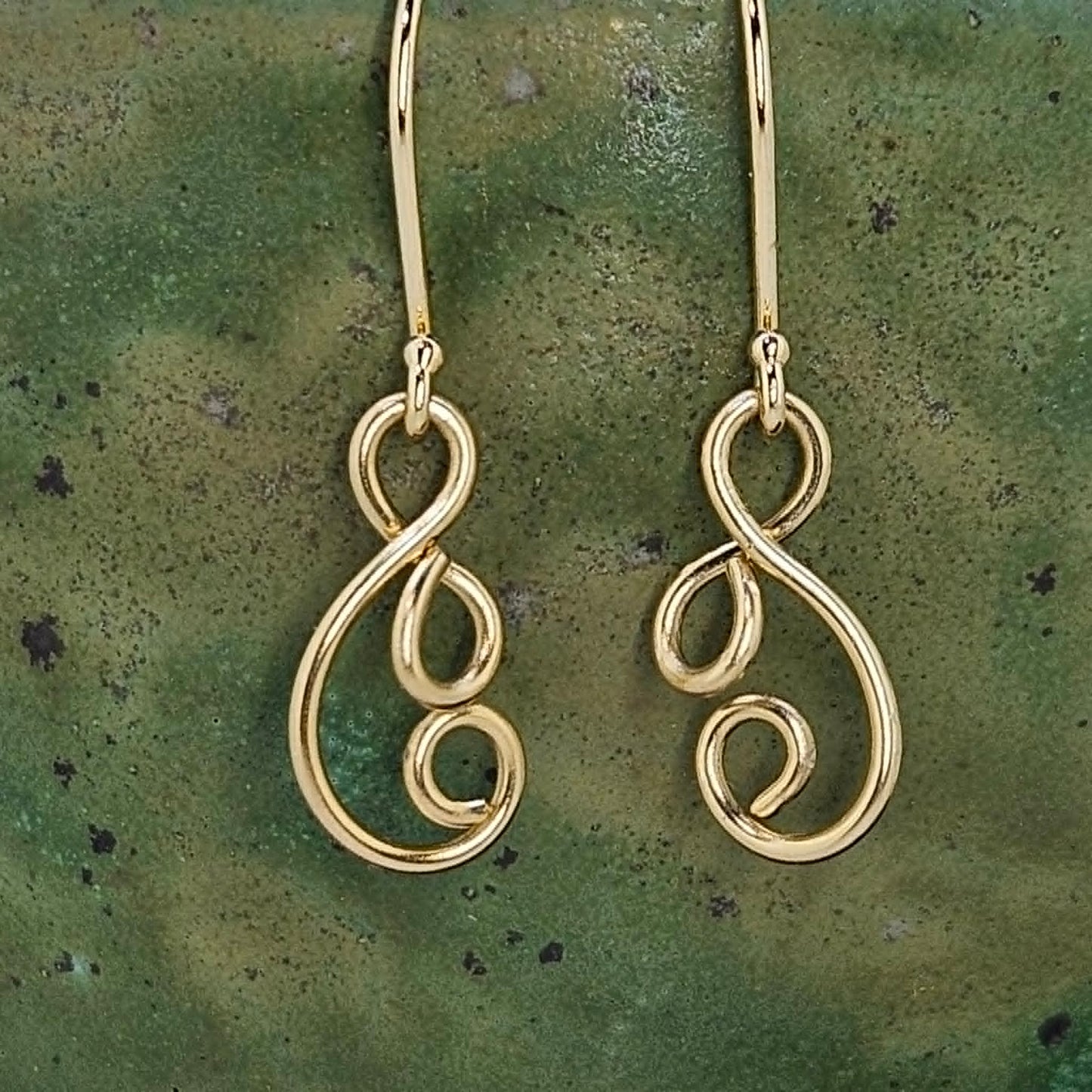14k Yellow Gold Wire Earrings