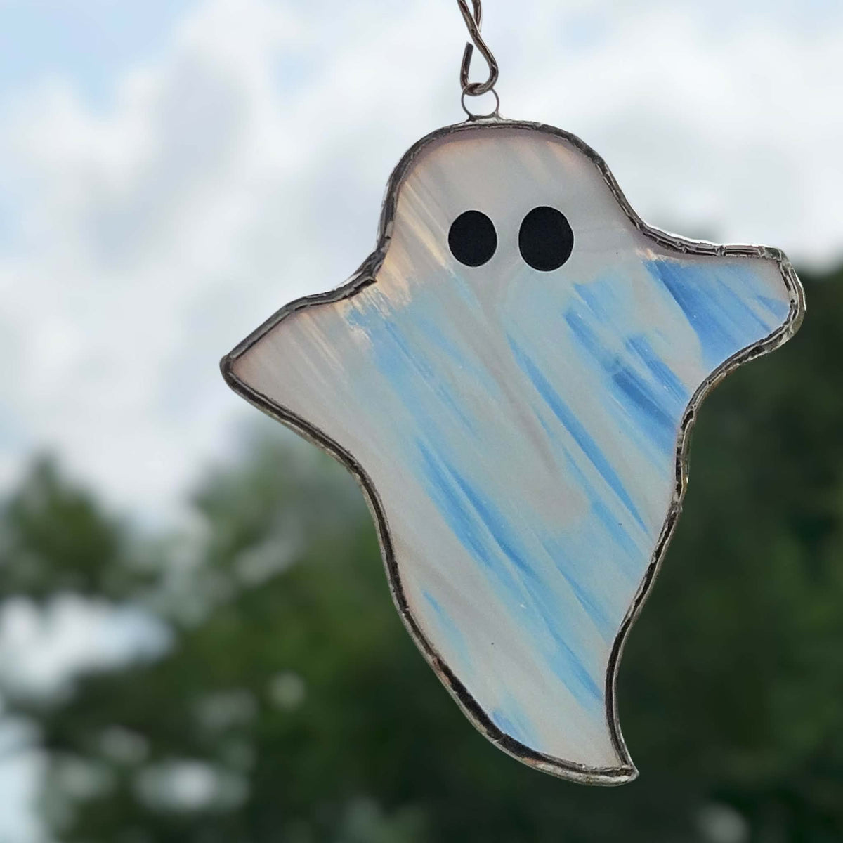 Handmade Stained Glass Ghost Suncatchers