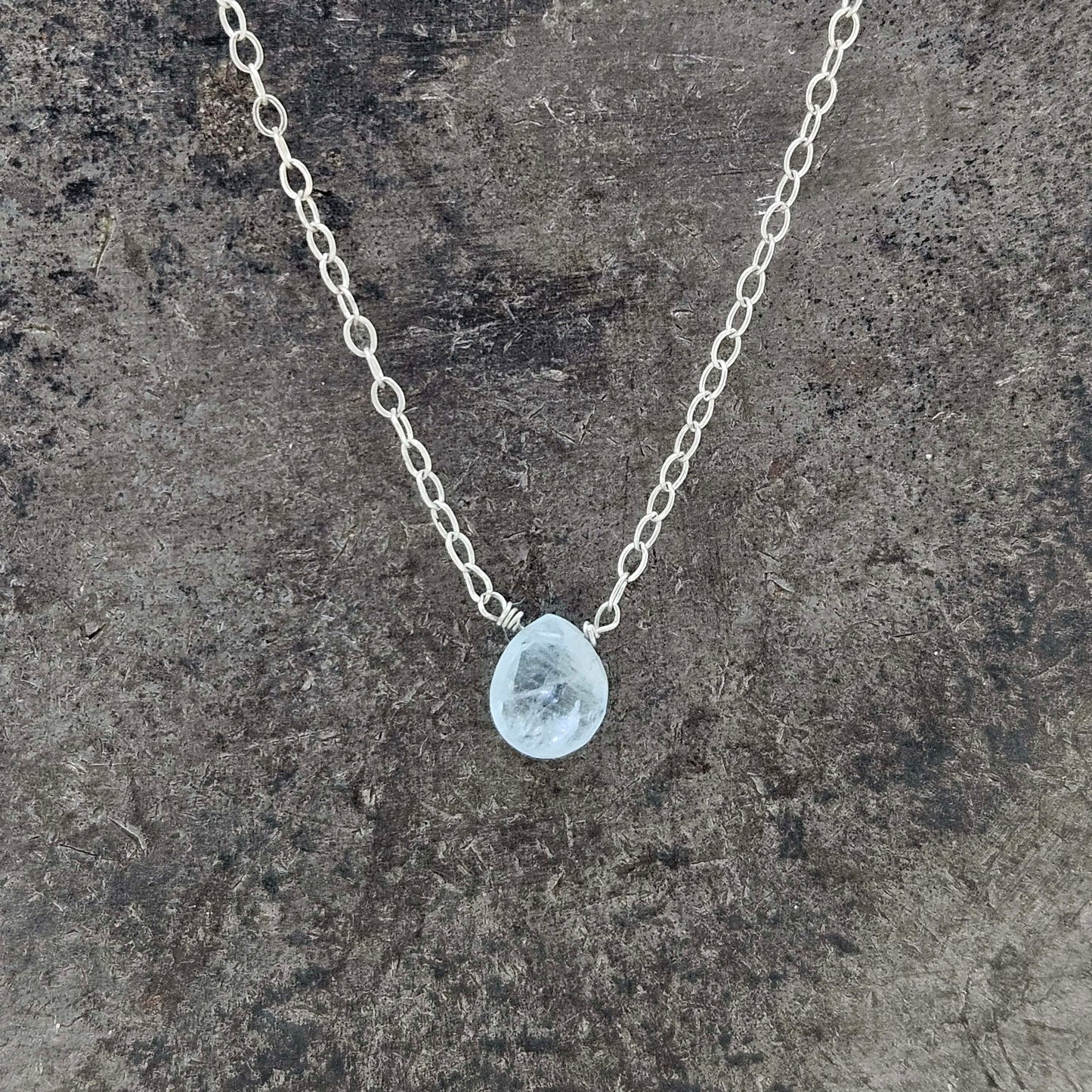 Handmade Sterling Blue Topaz Necklace
