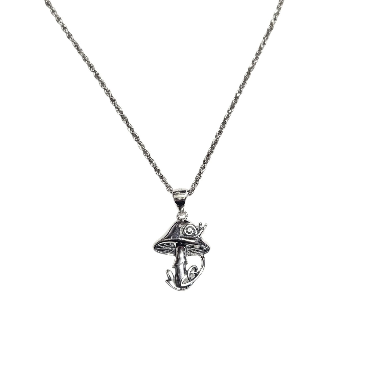 Mushroom with Snail Necklace