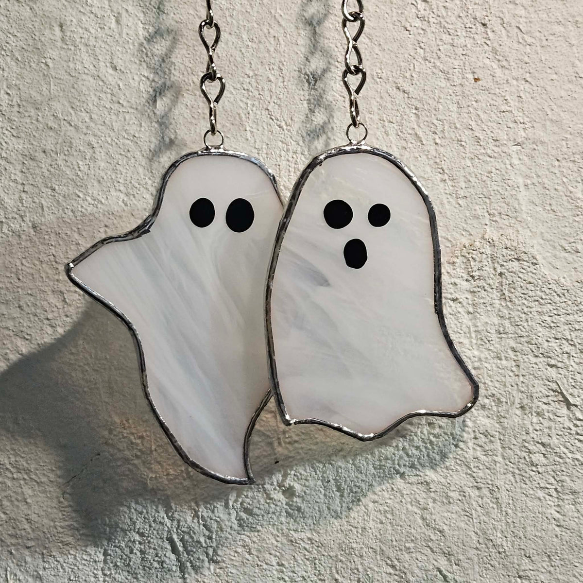 Handmade Stained Glass Ghost Suncatchers