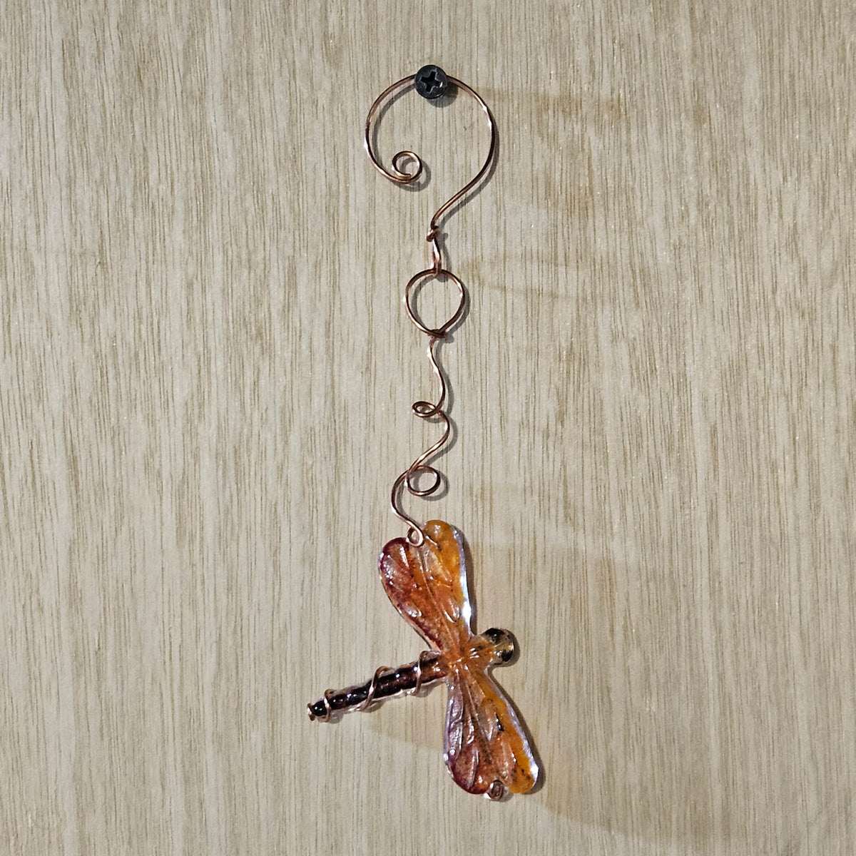 Handmade Fused Glass Dragonfly Suncatcher