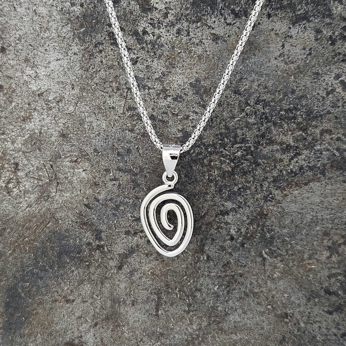 Sterling Spiral Necklace