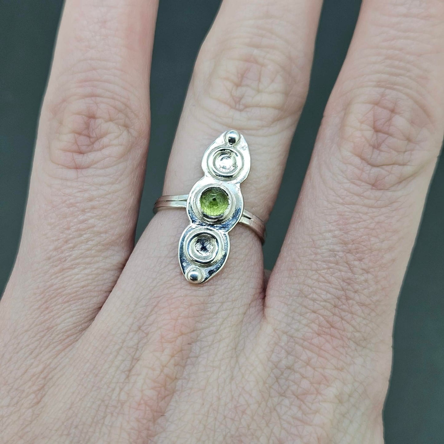Handmade Sterling Peridot Ring