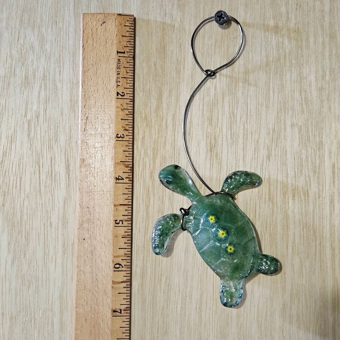 Fused Glass Sea Turtle Suncatcher