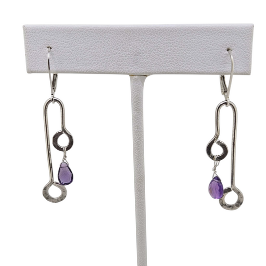 Handmade Silver Amethyst Earrings