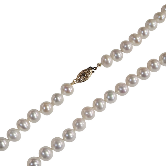 14k 7mm Fresh Water Pearl Strand