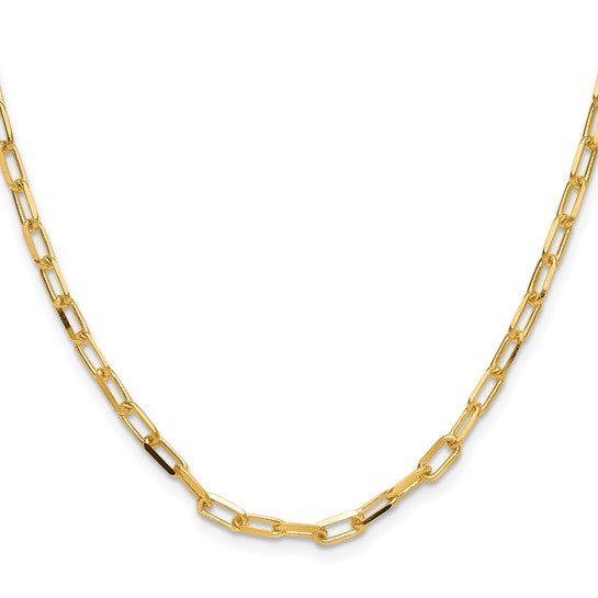 16" Yellow Gold Paperclip Chain