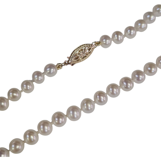 14k 5mm Fresh Water Pearl Strand