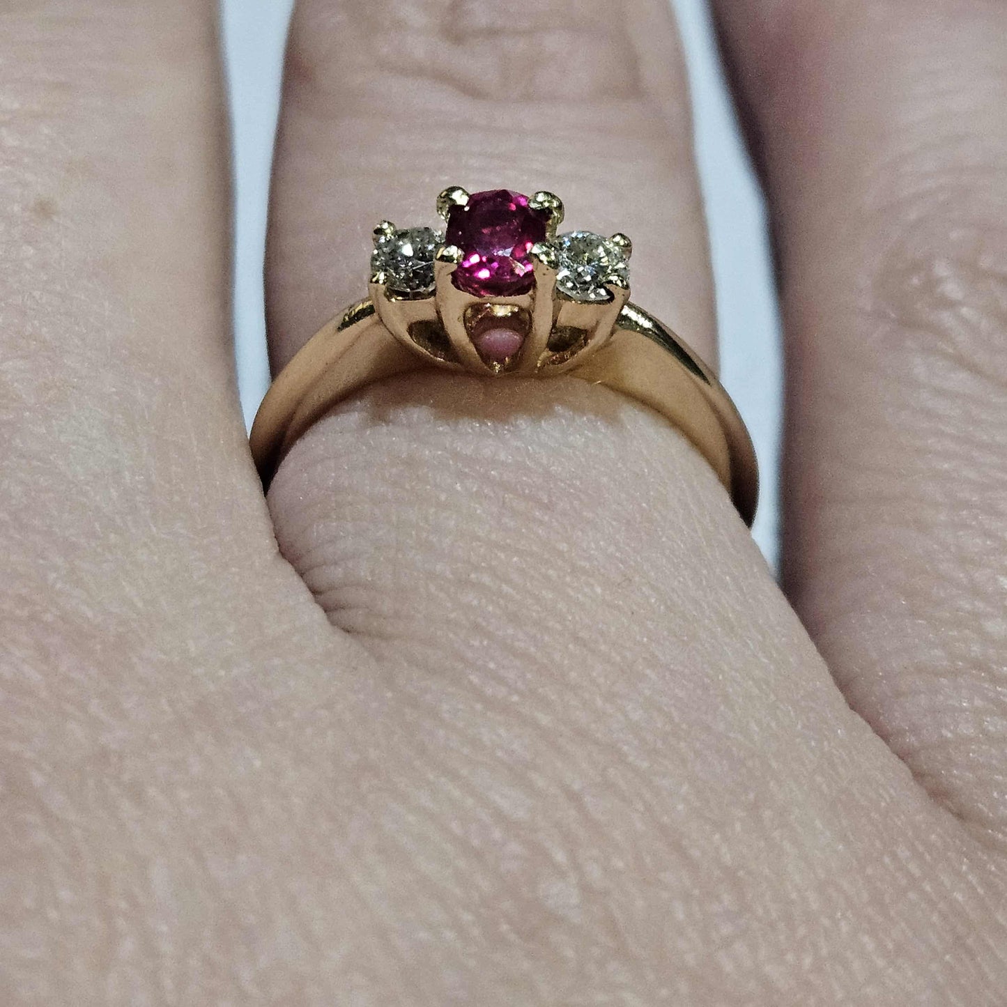 14k Ruby and diamond Ring
