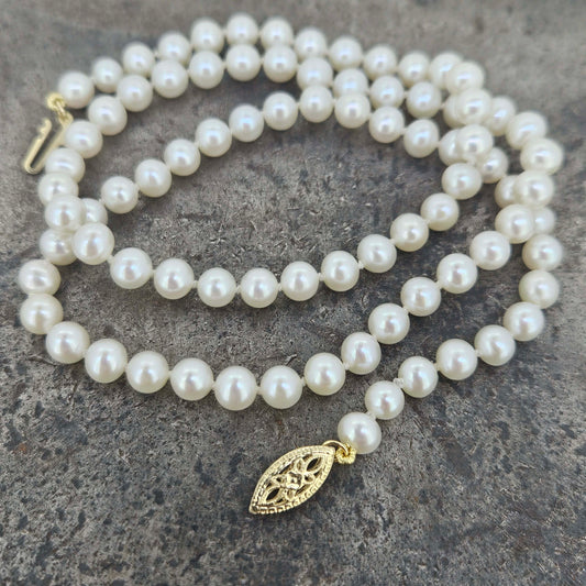 14k 5mm Fresh Water Pearl Strand