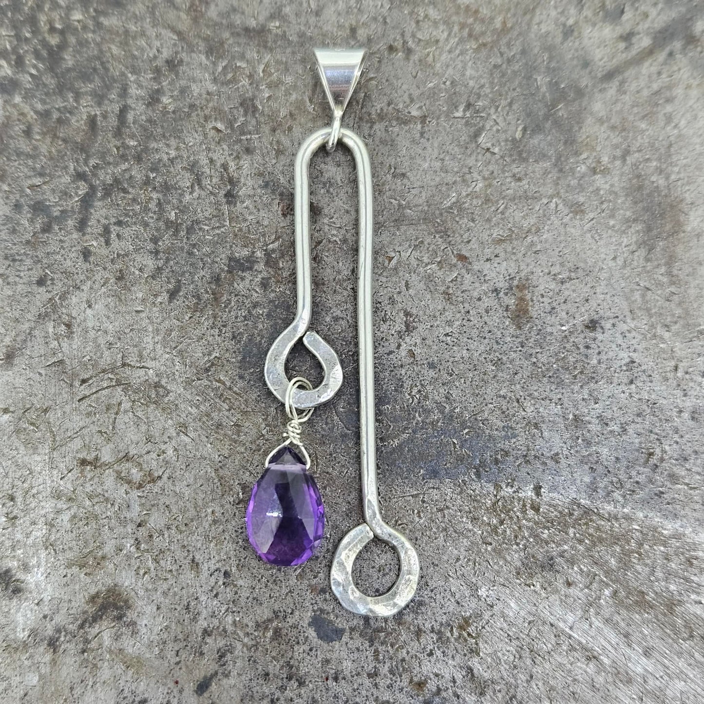 Handmade Silver Amethyst Pendant