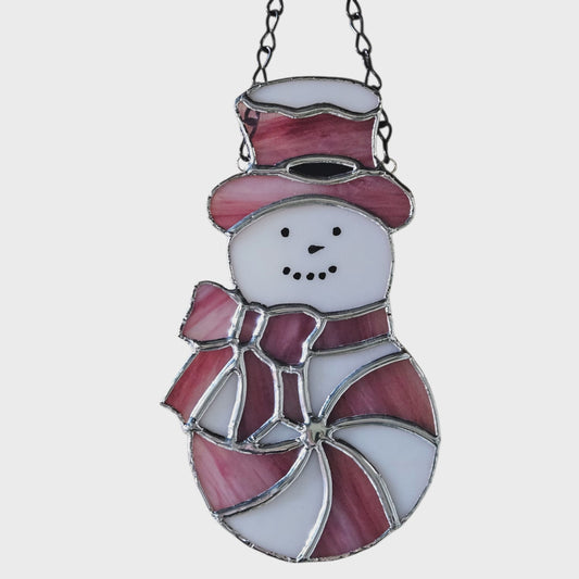 Stained Glass Snowman