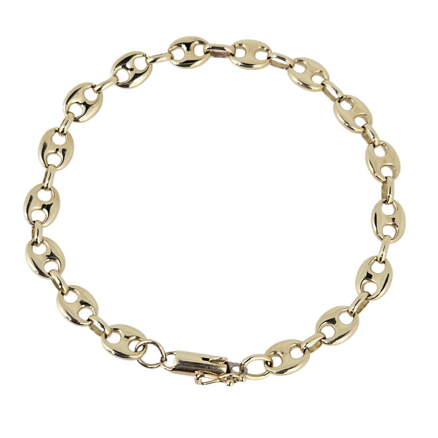 Estate-14k Puffed Mariner Bracelet