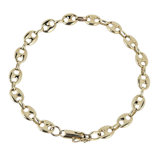 Estate-14k Puffed Mariner Bracelet