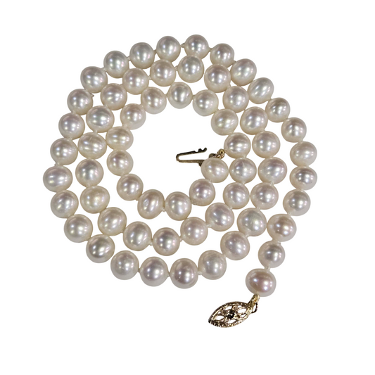 14k 7mm Fresh Water Pearl Strand