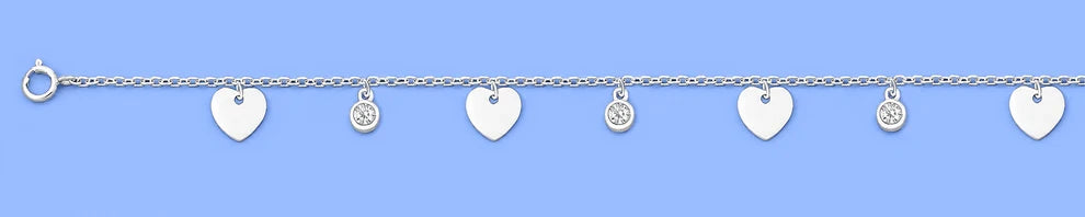 Sterling Heart Braclet