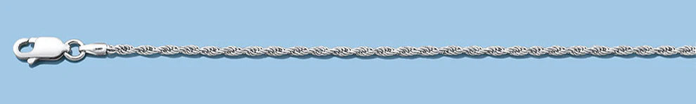Sterling silver rope chain 18"