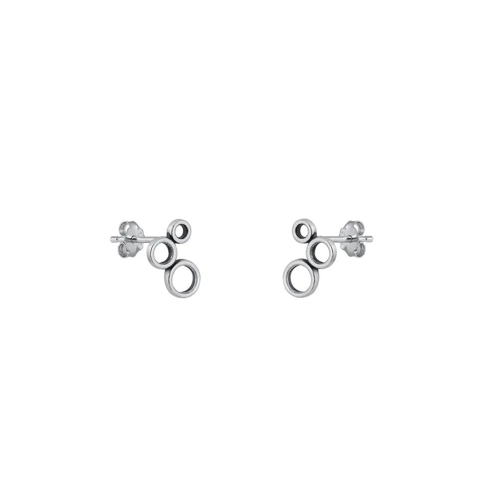 Sterling Circle Stud Earrings
