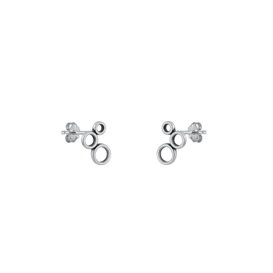 Sterling Circle Stud Earrings