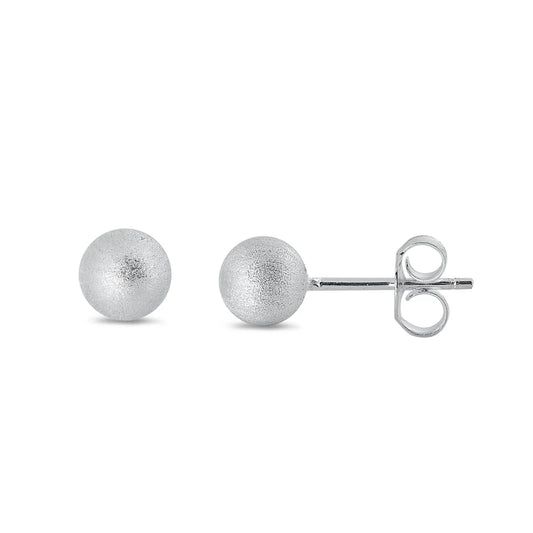 Sterling Brushed Ball Studs
